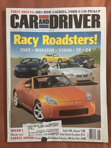 Car and driver august - car,
